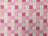 Rose & Hubble Pink Patchwork Squares Polka Dots Flowers Gingham Print Cotton Fabric